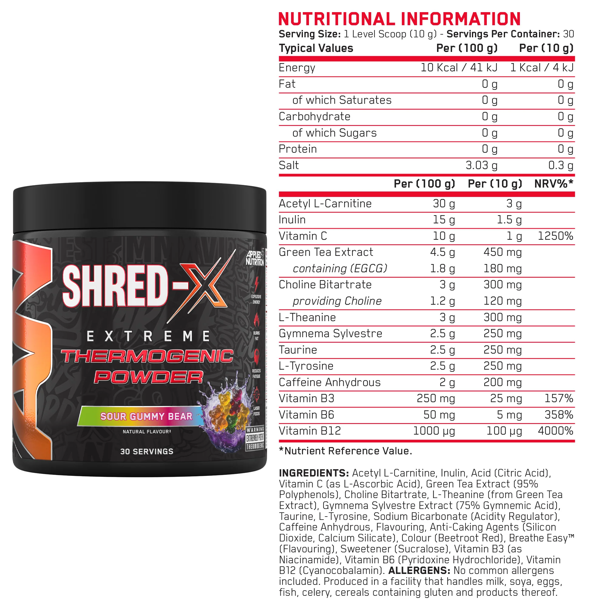 applied nutrition shred x extreme thermogenic applied nutrition shred x extreme thermogenic